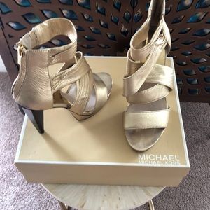 Michael Kors Gold Metallic Heel